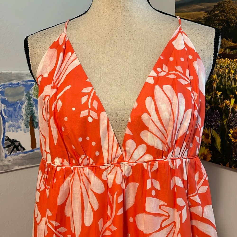 FARM Rio Vibrant Orange Floral Maxi Dress - Picture 2 of 15